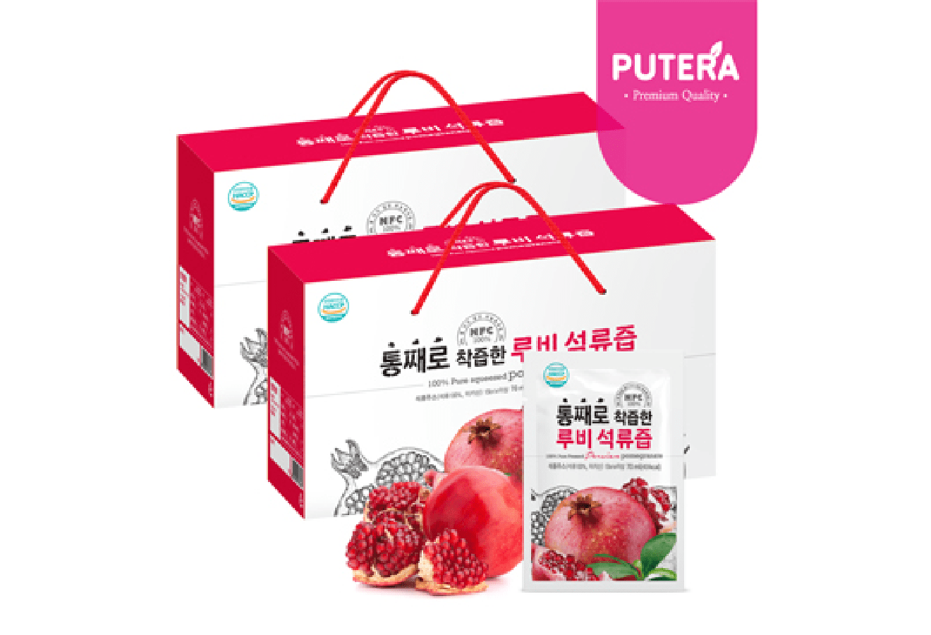 통째로 착즙한 루비 석류즙